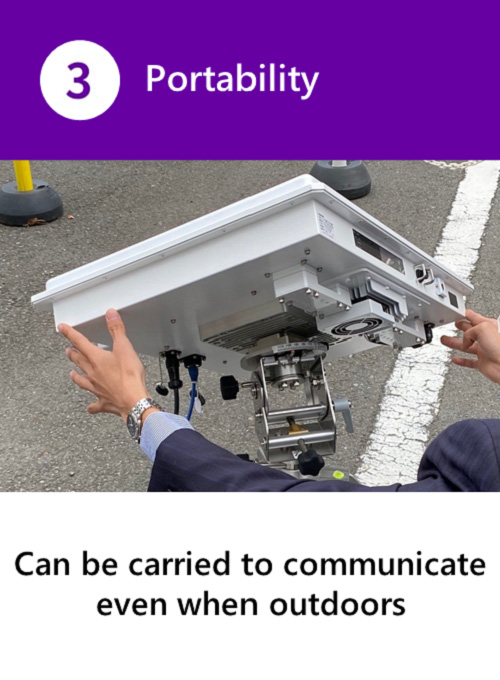 (3)Portability : Can be carried to communicate even when outdoors