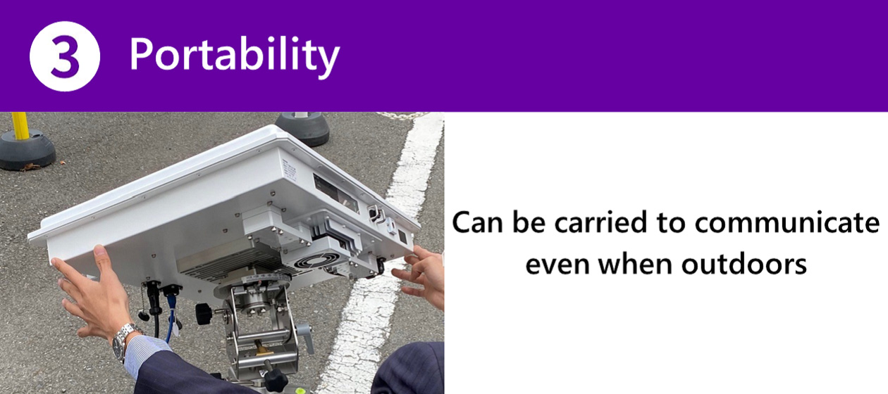 (3)Portability : Can be carried to communicate even when outdoors