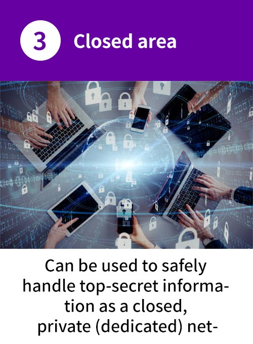 (3)Can be used to safely handle top-secret information as a closed, private (dedicated) network